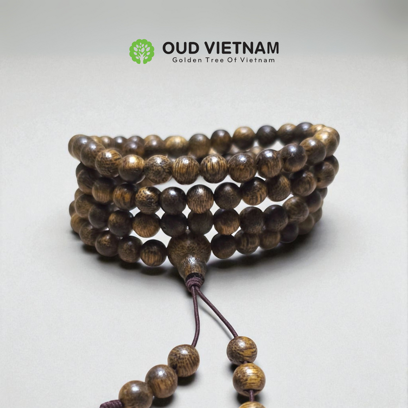 Superior Natural VietNam Oud Bracelet_6mm_108 Beads_NOB6108 (PCS)