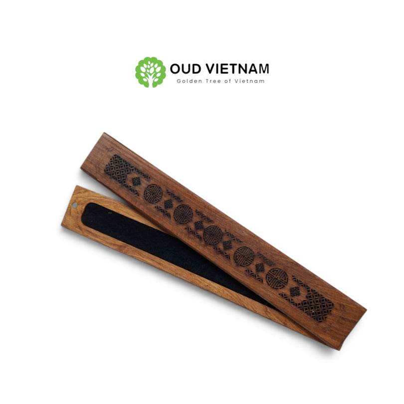 Rectangle wooden burning box High-end Incense stick 22cm – RIB (PCS)