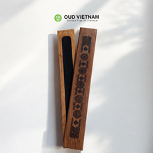 Rectangle wooden burning box High-end Incense stick 22cm – RIB (PCS) image 2